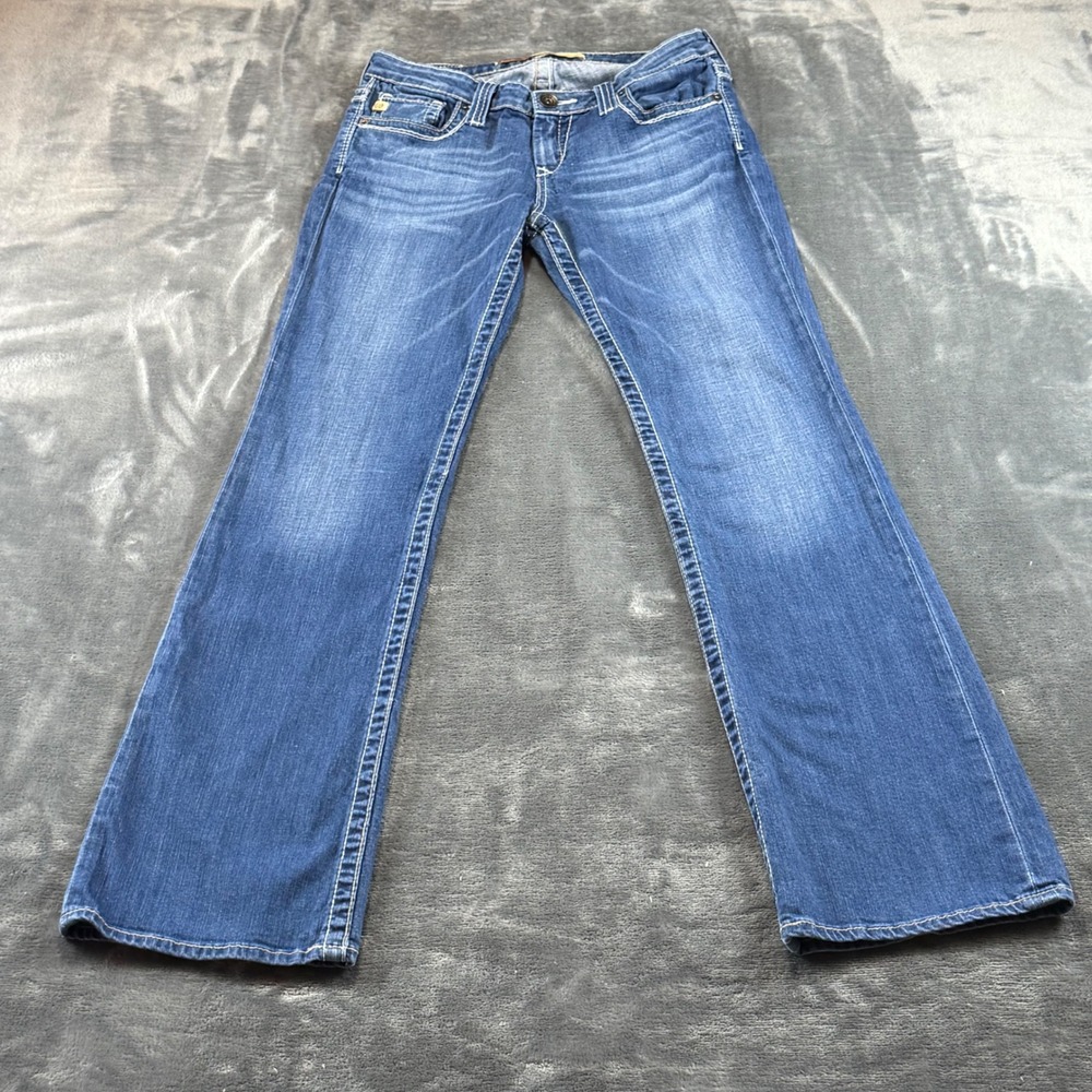 Big Star Remy Low Rise Bootcut Jeans Medium Wash Blue Denim 28L